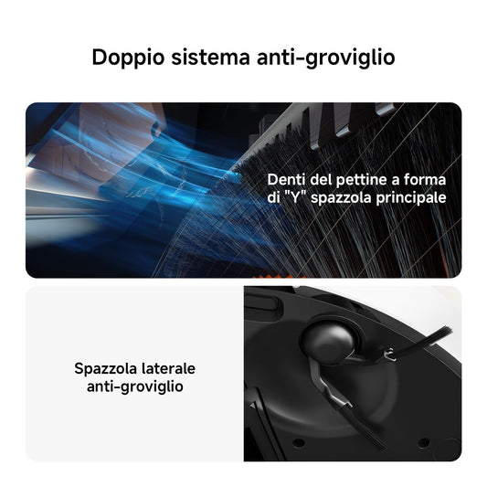 XIAOMI H50 Robot Aspirapolvere Lavapavimenti mop sollevabile, potenza aspirazione 10000Pa, sistema doppio anti-groviglio, mop&stazione autopulenti, svuotamento automatico, navigazione LDS, app e voce