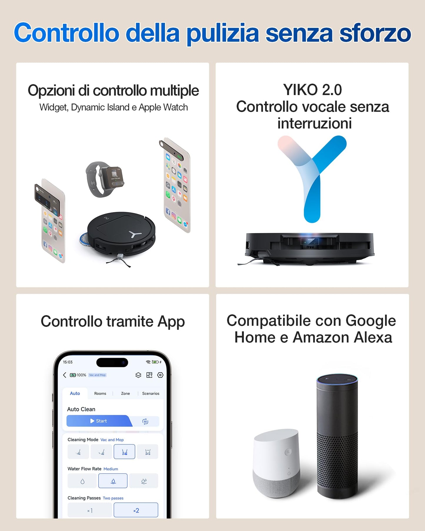 ECOVACS DEEBOT T50 OMNI Gen2 Robot Aspirapolvere Lavapavimenti, (Migliorato da T30 PRO), 21000 Pa, Spazzola Laterale Estensibile e Lavapavimenti, lavaggio con acqua calda a 75 ℃, Ultrasottile 81 mm