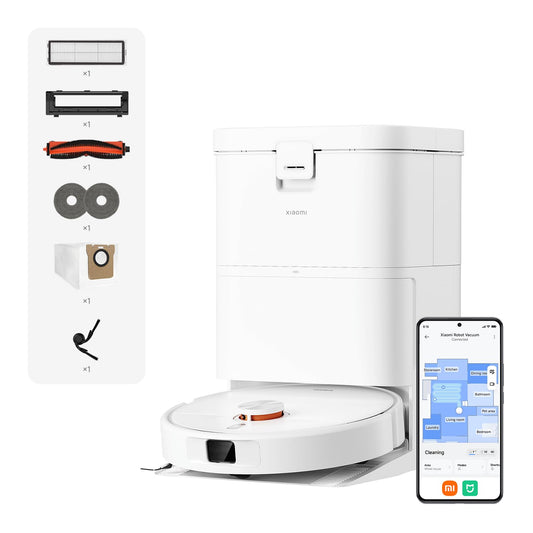 XIAOMI H50 Robot Aspirapolvere Lavapavimenti mop sollevabile, potenza aspirazione 10000Pa, sistema doppio anti-groviglio, mop&stazione autopulenti, svuotamento automatico, navigazione LDS, app e voce