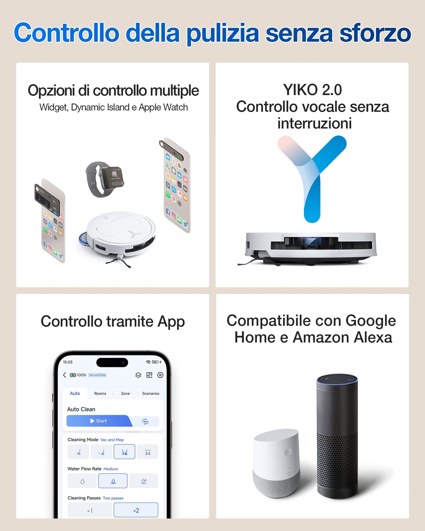 ECOVACS DEEBOT T50 OMNI Gen2 Robot Aspirapolvere Lavapavimenti, (Migliorato da T30 PRO), 21000 Pa, Spazzola Laterale Estensibile e Lavapavimenti, lavaggio con acqua calda a 75 ℃, Ultrasottile 81 mm