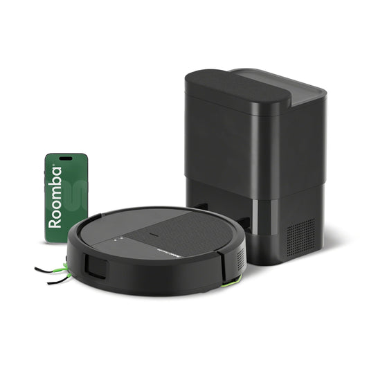 iRobot Roomba® 115 Combo Robot Aspirapolvere Lavapavimenti con AutoEmpty™ Dock, 15.000 Pa, SmartScrub™, Mappatura ClearView™ LiDAR, Aspirazione e Lavaggio 2 in 1, Nero