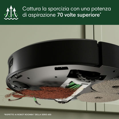 iRobot Roomba Plus 505 Combo + Stazione AutoWash, Robot Aspirapolvere Lavapavimenti, ClearViewPro LiDAR,DualClean,SmartScrub, Riconoscimento Oggetti, Pulizia a Zone, Controllo Vocale e App, Nero