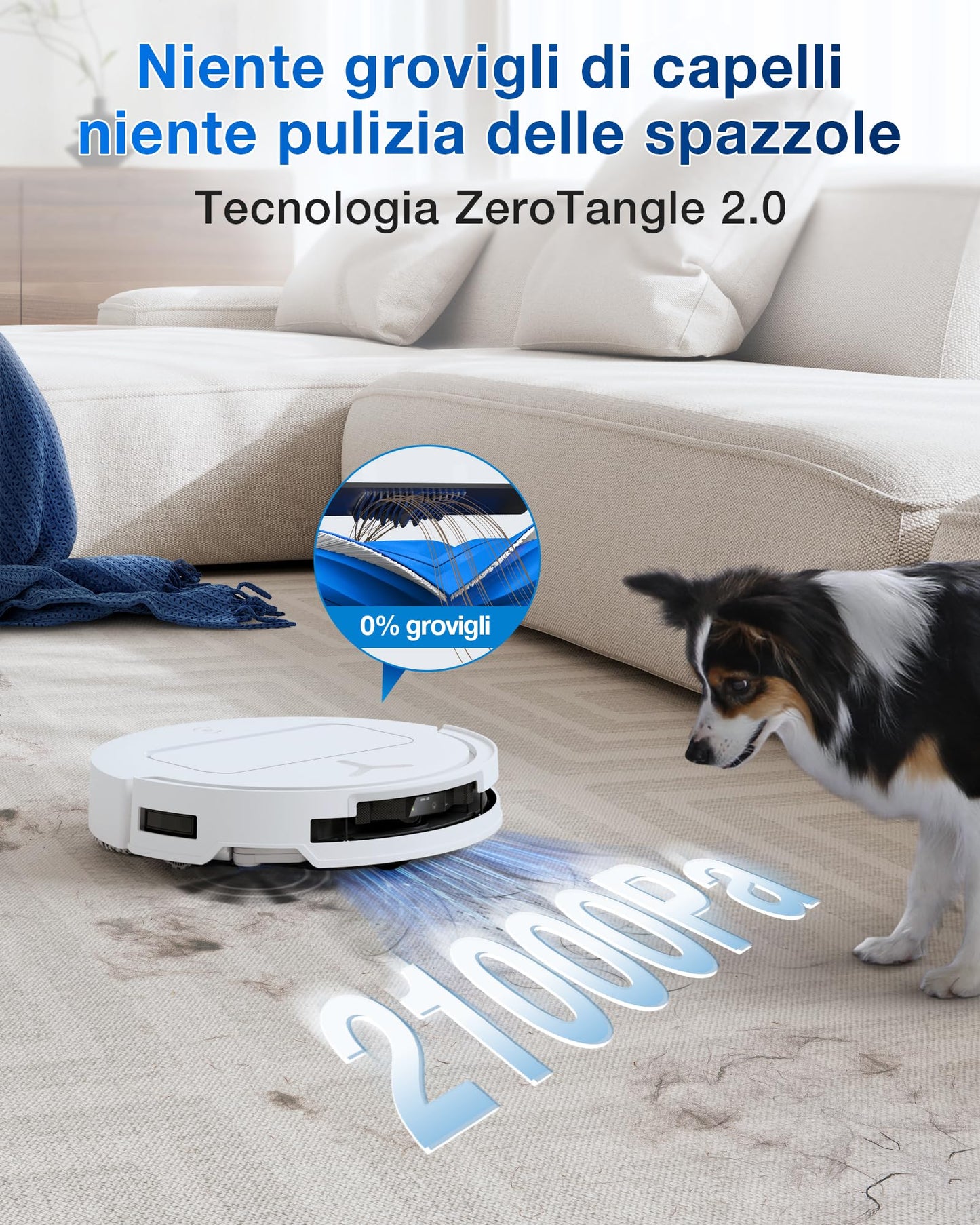 ECOVACS DEEBOT T50 OMNI Gen2 Robot Aspirapolvere Lavapavimenti, (Migliorato da T30 PRO), 21000 Pa, Spazzola Laterale Estensibile e Lavapavimenti, lavaggio con acqua calda a 75 ℃, Ultrasottile 81 mm
