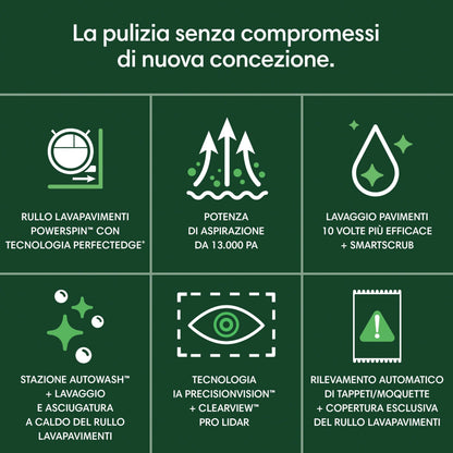 iRobot Roomba Max 706 Combo+Stazione AutoWash, Robot Aspirapolvere Lavapavimenti, ProLiDAR, PowerSpin Roller Mop,SmartScrub,Riconoscimento Oggetti AI,Pulizia Predittiva, Controllo Vocale e App, Nero